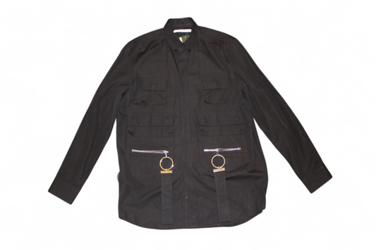 Givenchy Shirt Black Cotton ring zippers, Size M