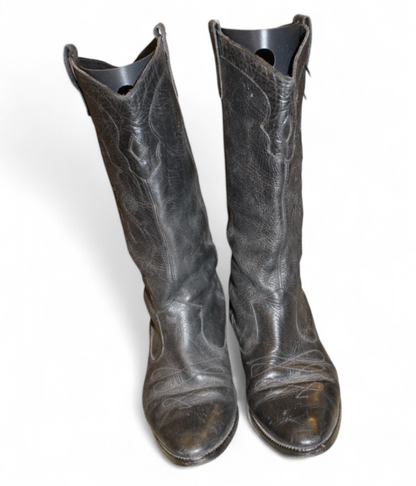 Cowboy Boots 40 Black Leather