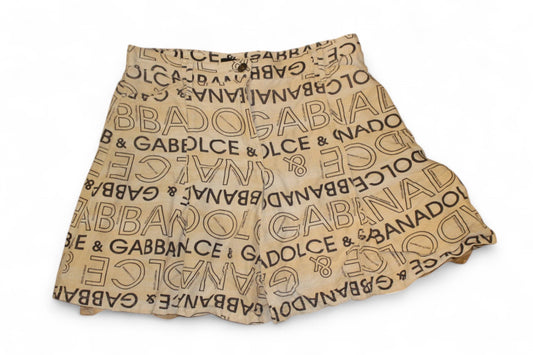 Dolce & Gabbana Skirt M Beige, Logo print