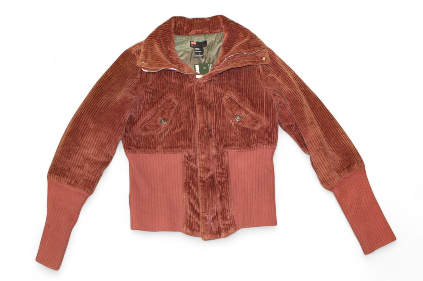 Diesel Jacket M / Dusty Rose/Brown Cotton