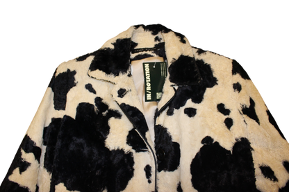 Karen Millen Coat M Cow print Faux fur, Cotton blend