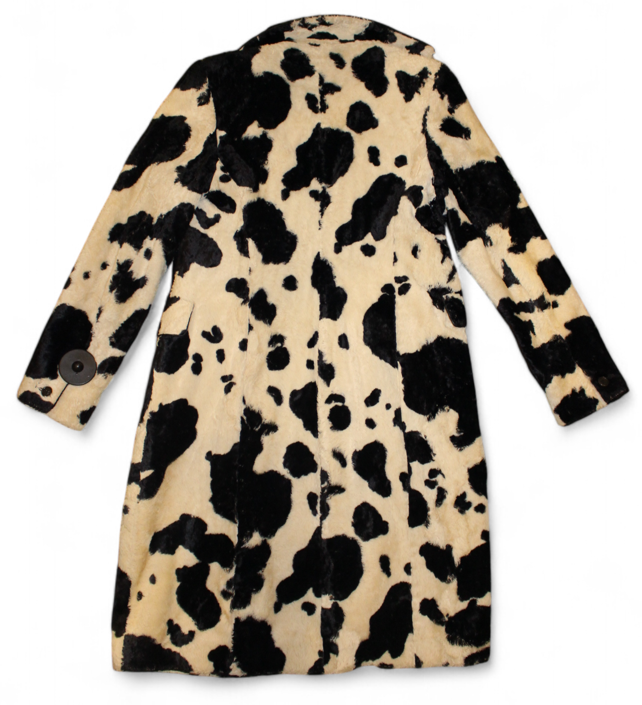 Karen Millen Coat M Cow print Faux fur, Cotton blend