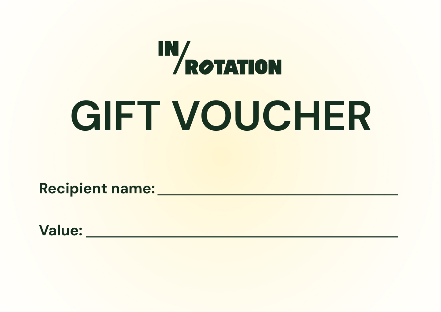 In/Rotation gift card