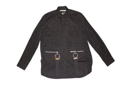 Givenchy Shirt Black Cotton ring zippers, Size M